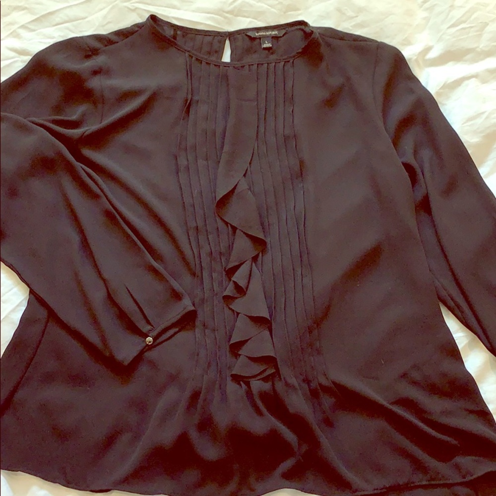 Banana Republic pleat-front blouse, EUC